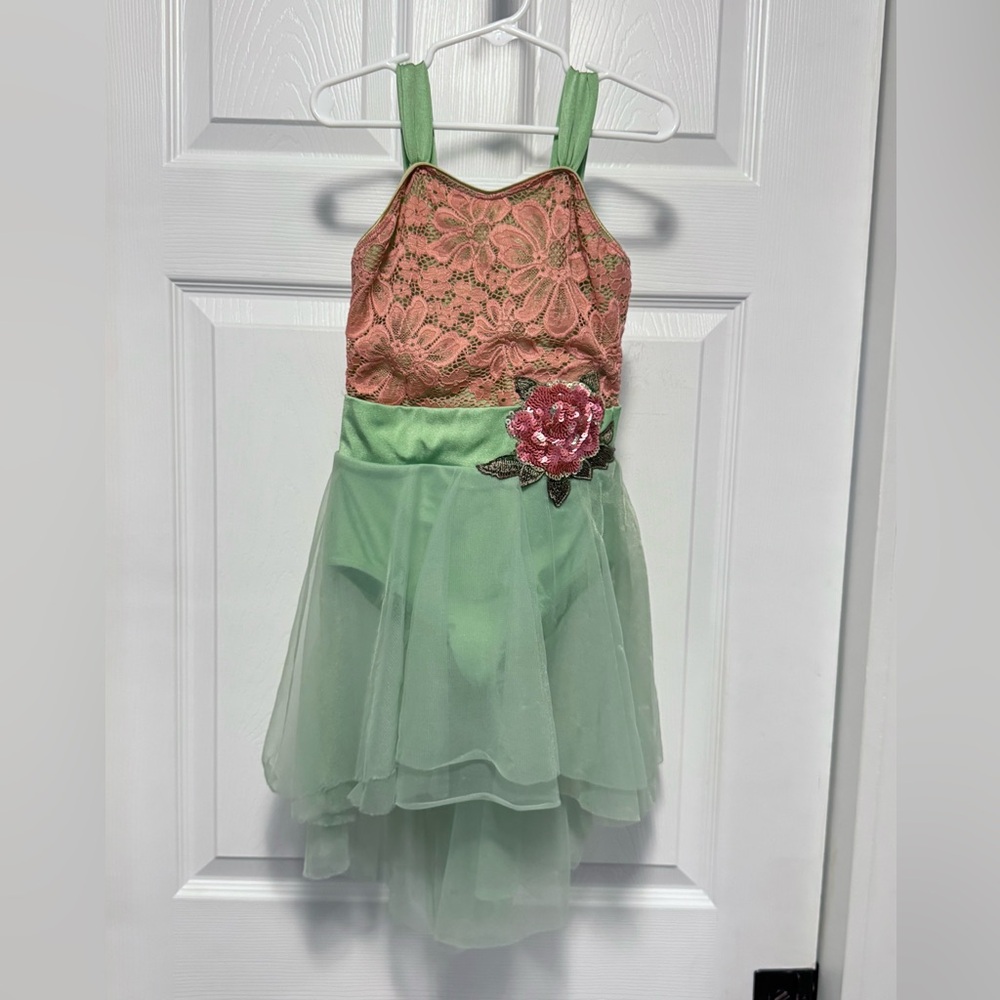 Floral Green and Pink Kids Costume